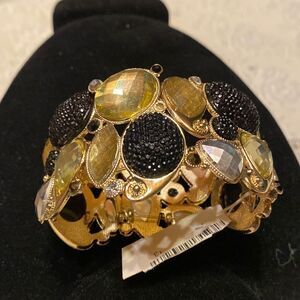 Jet GLD Bldstn Bracelet NWT